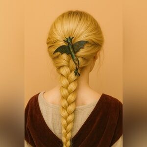 🛍️SALE🛍️ Hand Crafted Leather Dragon Hair Clip / Hairpin / Brooch